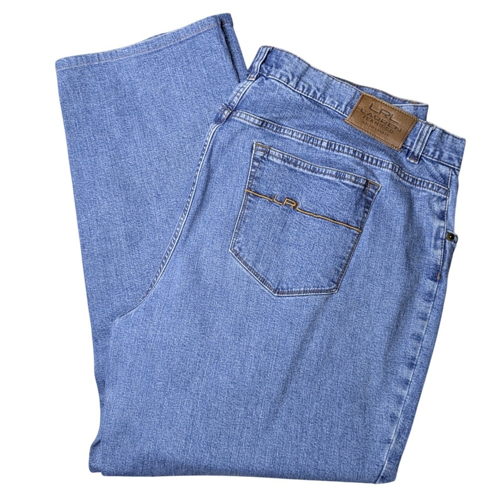 Lauren Ralph Lauren Womens Jeans 18W Blue Straight Leg High Rise Denim Pants